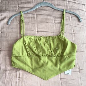 NWT Pacsun Kendall + Kylie Green Corset Crop Top